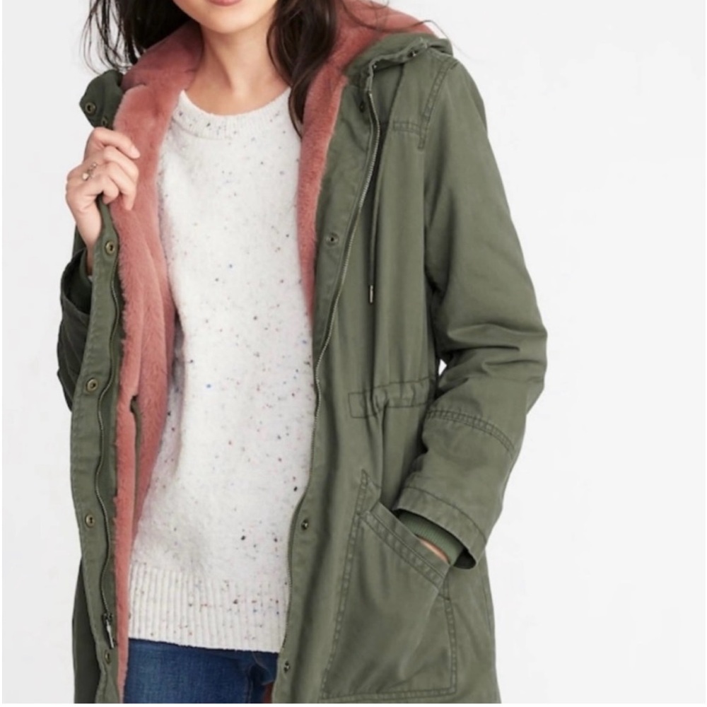 Old Navy Sherpa Lined Utility Parka Jacket